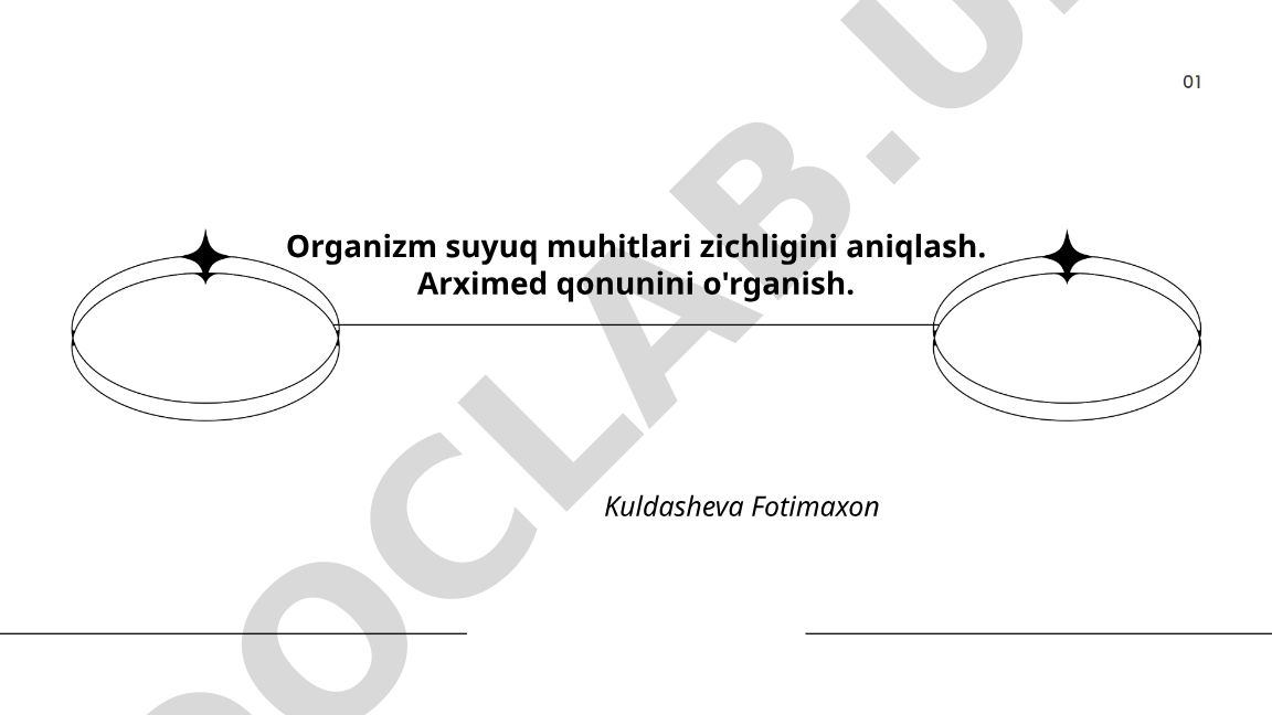 Organizm suyuq muhitlari zichligi va Arximed qonuni