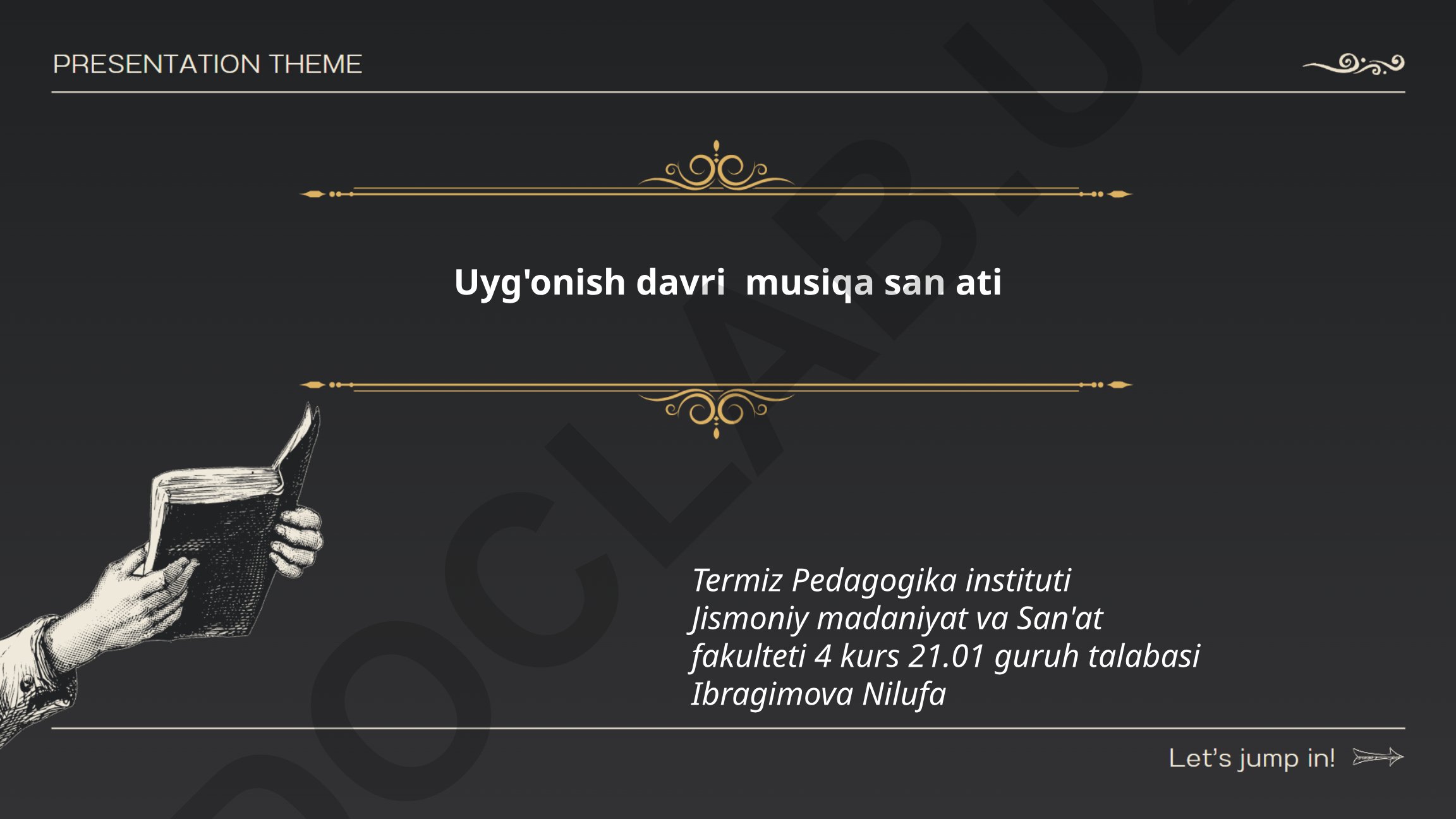 Uyg'onish davri musiqa san'ati va amaliyoti