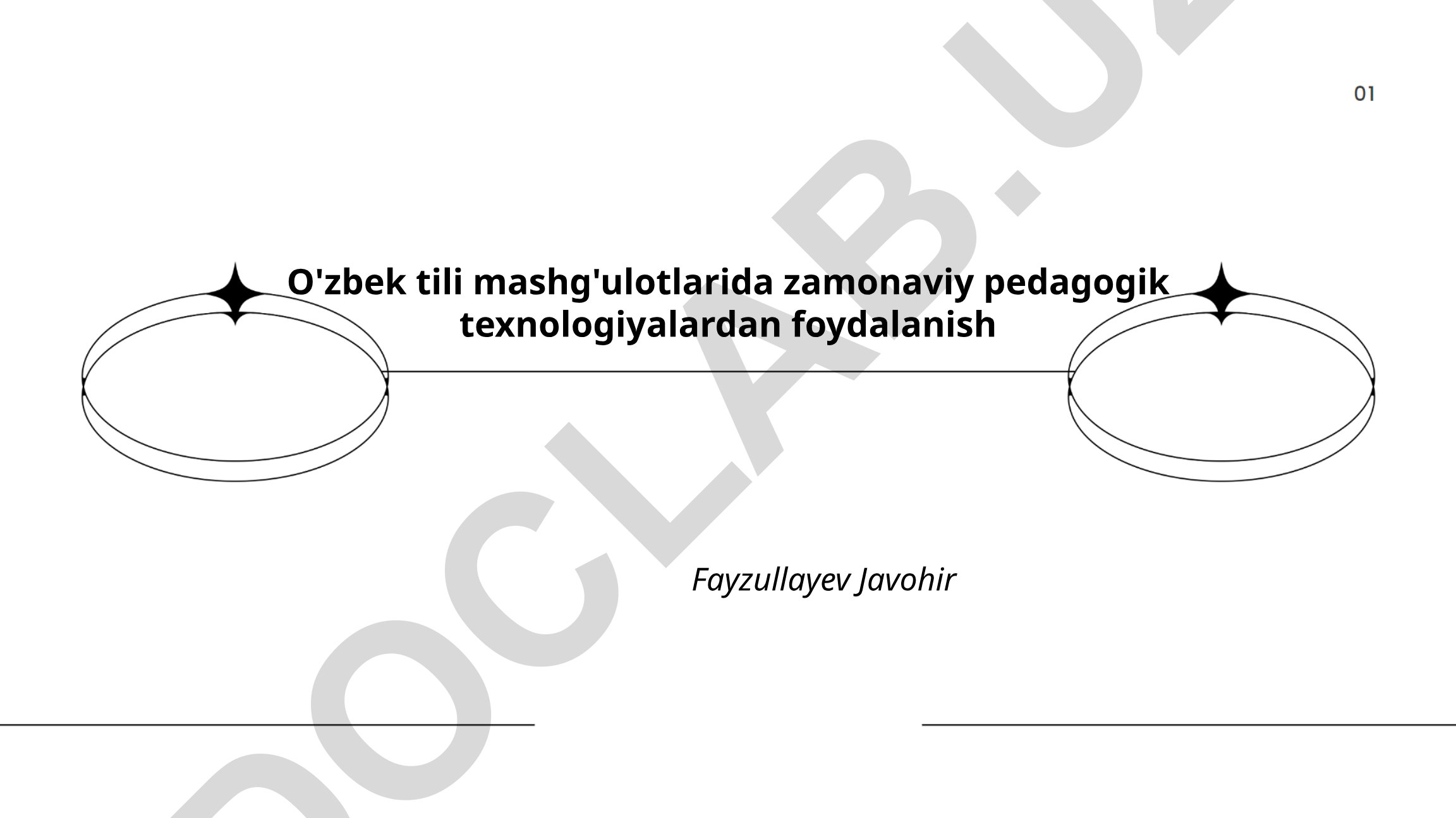 O'zbek tili mashg'ulotlarida zamonaviy pedagogik texnologiyalardan foydalanish