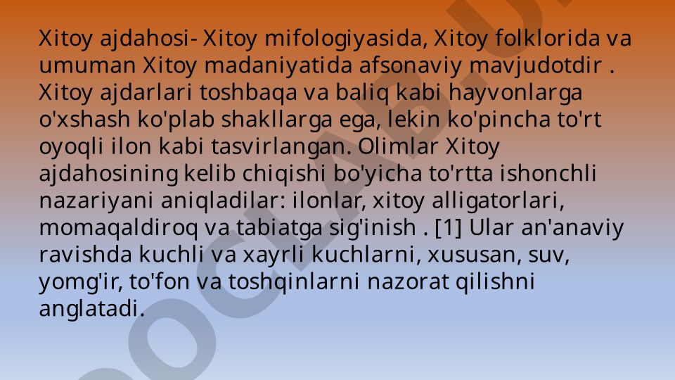 Xitoy ajdahosi: mifologiya, folklor va madaniyatdagi o'rni