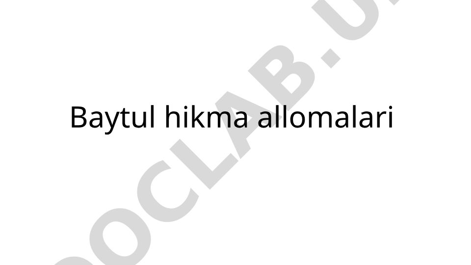 Baytul hikma allomalari va Muhammad Xorazmiyning hissasi