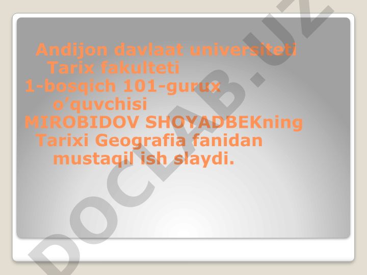 Chig'atoy ulusi va O'rta Osiyo tarixi