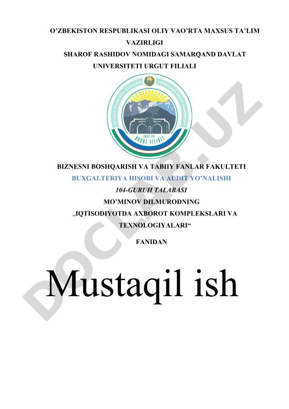 Excel dasturida diagrammalar bilan ishlash