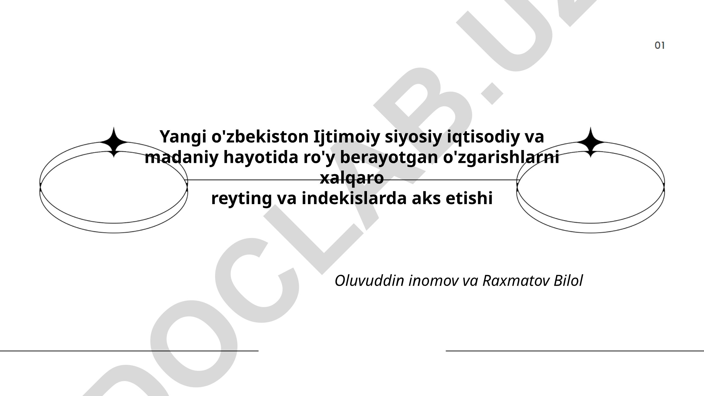 Yangi O'zbekistonning taraqqiyot strategiyasi va islohotlari