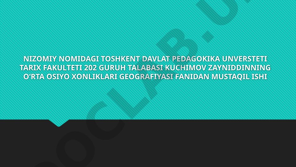 Xiva xonligi tarixiy geografiyasi