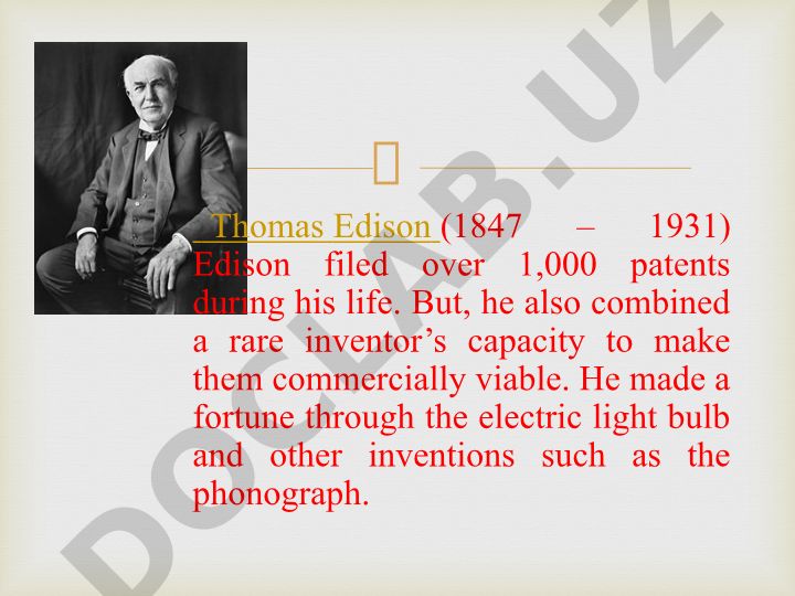 Thomas Edison's Life and Inventions
