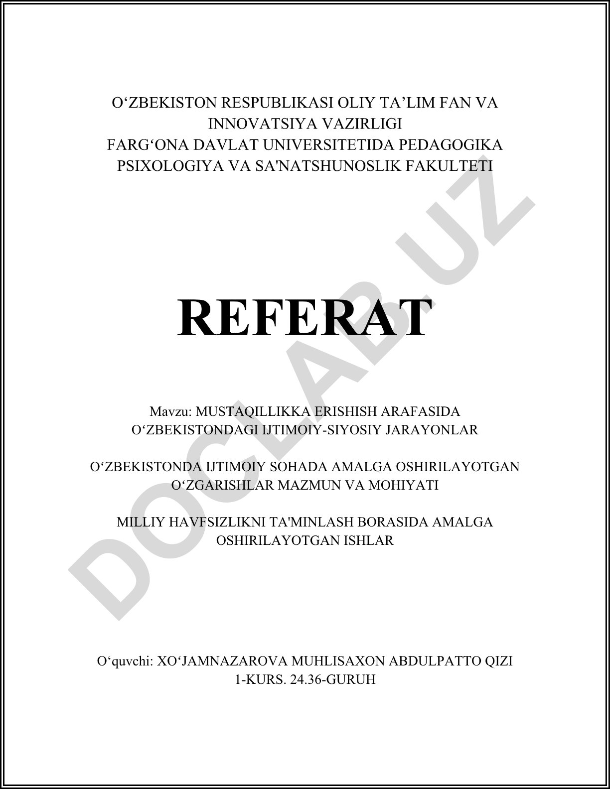 Mustaqillikka erishish arafasida Oʻzbekistondagi ijtimoiy-siyosiy jarayonlar