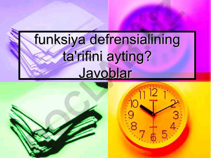 Funksiya differensiali va uning geometrik ma'nolari