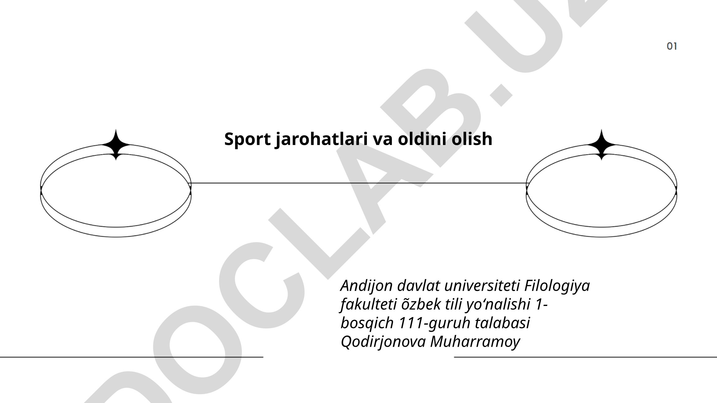 Sport jarohatlari va oldini olish