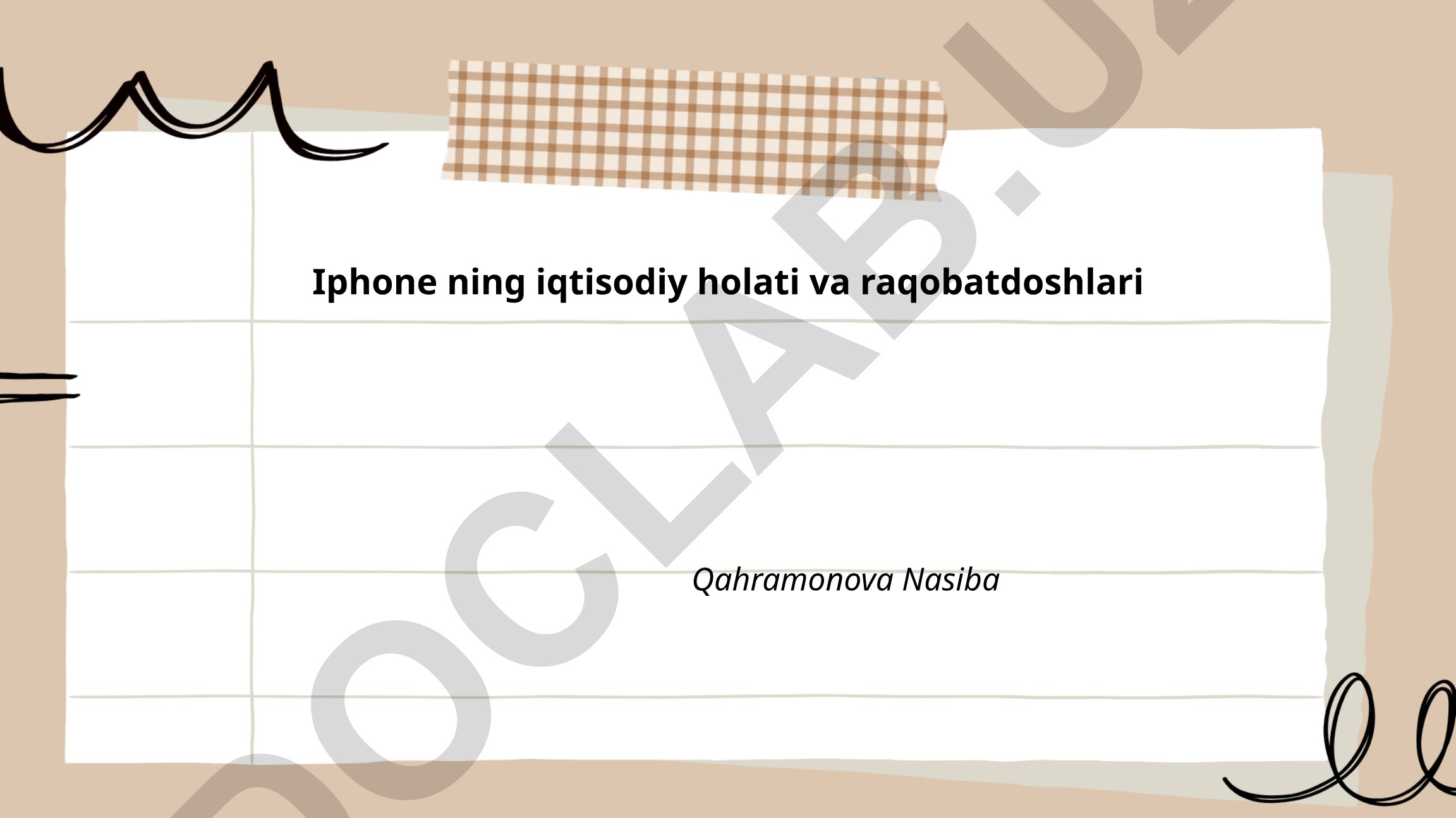 iPhone'ning iqtisodiy holati va raqobatdoshlari