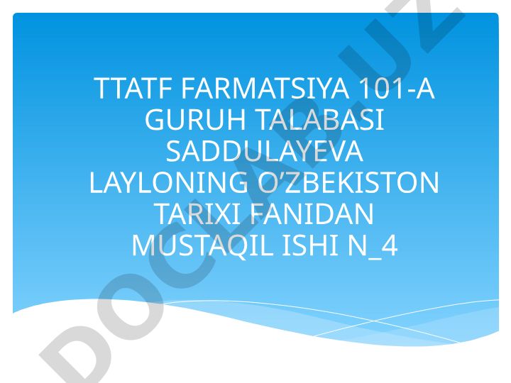 N_4 "Tib qonunlari" asarining olamshumul ahamiyati va Abu Nasr Farobiy ijodi