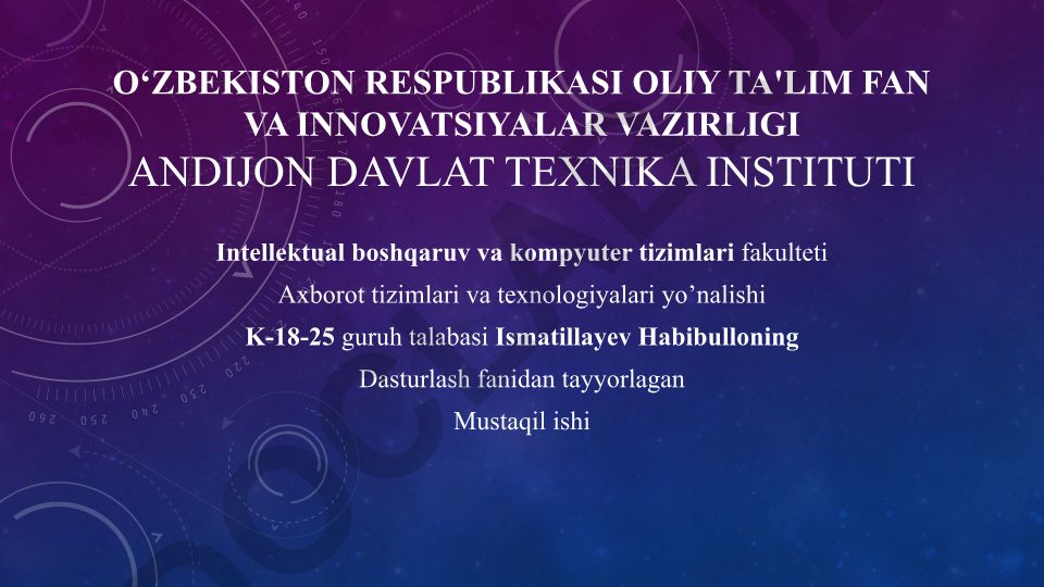 Namespace tushunchasi va standart kutubxonalar bilan ishlash