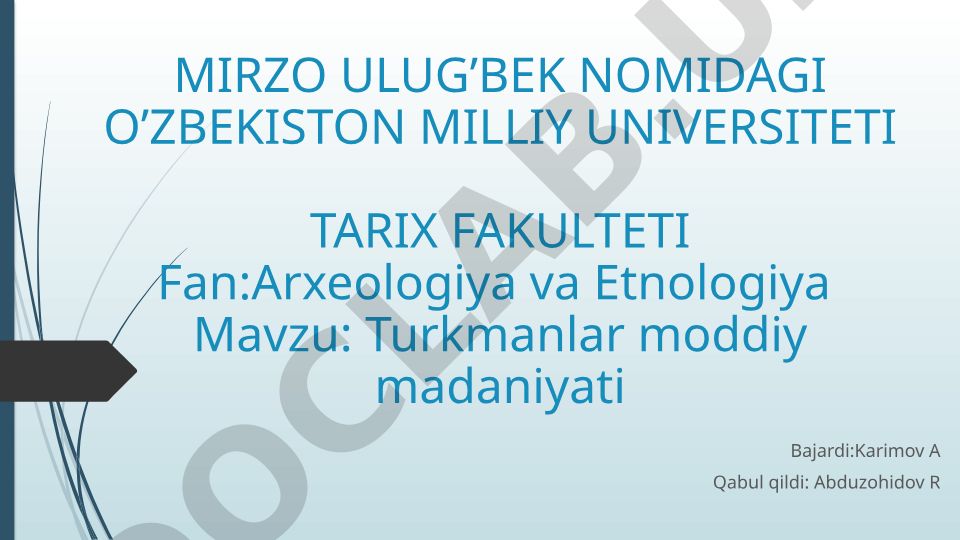 Turkmanlar moddiy madaniyati