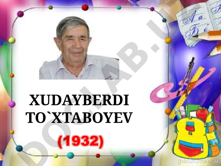 Xudoyberdi To'xtaboyev hayoti va ijodi