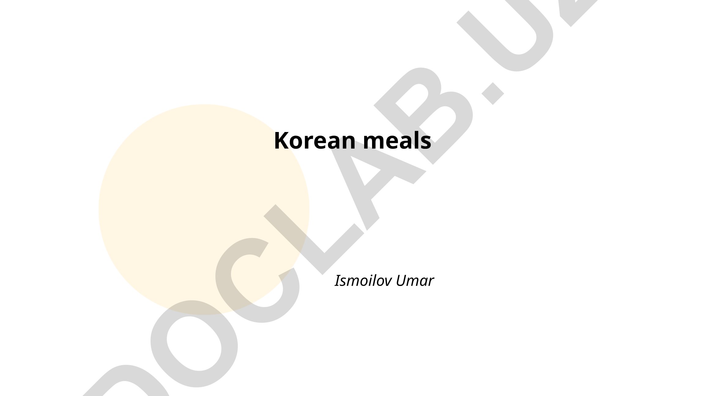 Koreys taomlari tarixi va tayyorlash usullari