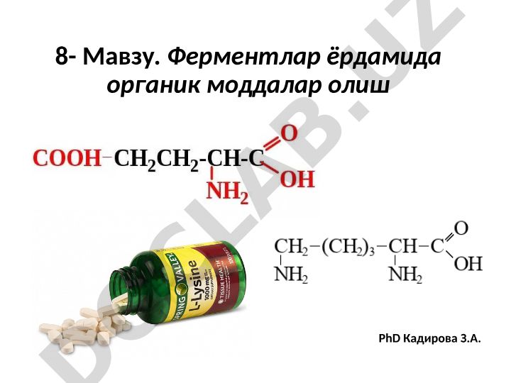 Ферментлар ёрдамида органик моддалар олиш