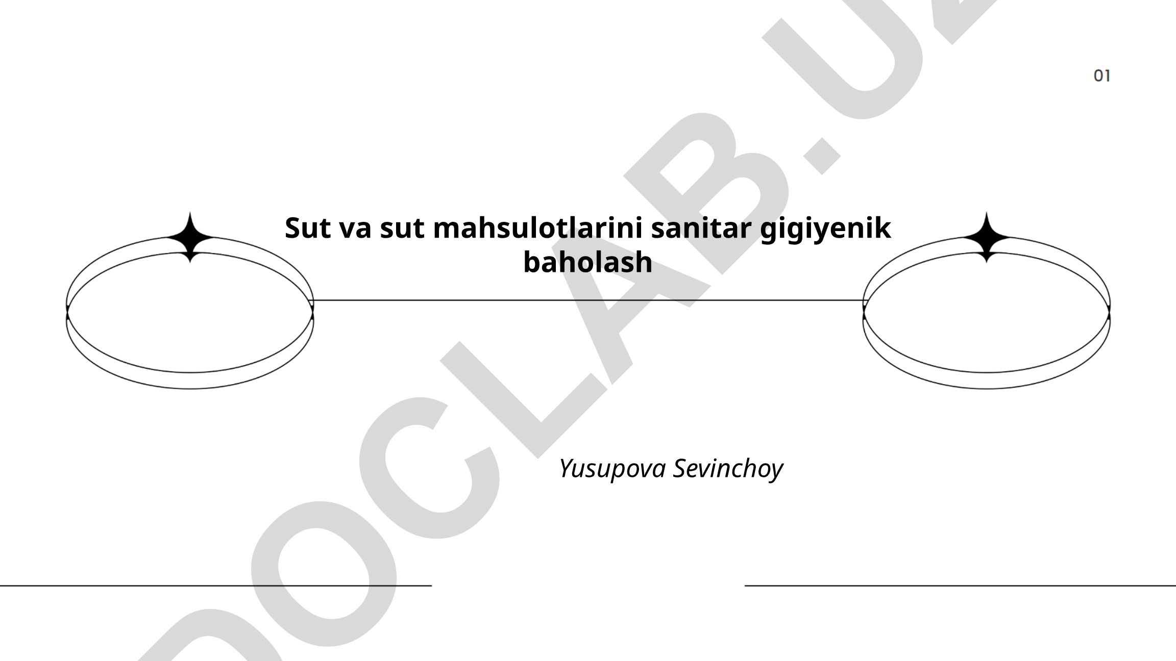 Sut va sut mahsulotlarini sanitar gigiyenik baholash
