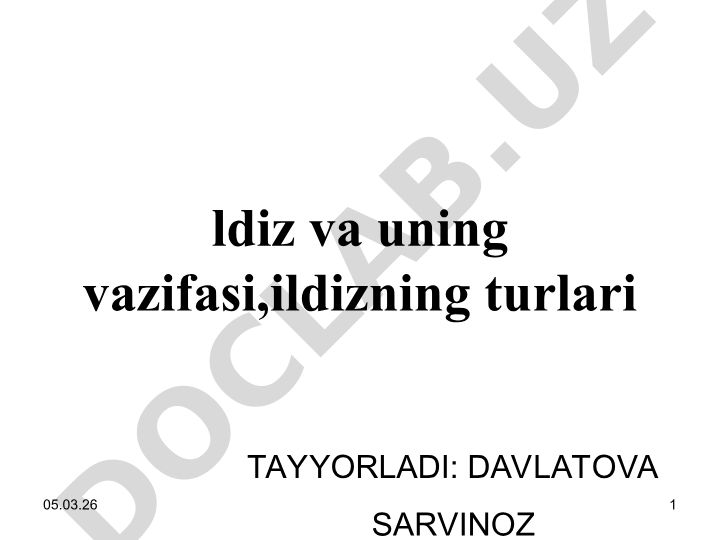 Ildiz va ildiz sistemasining tuzilishi va vazifalari