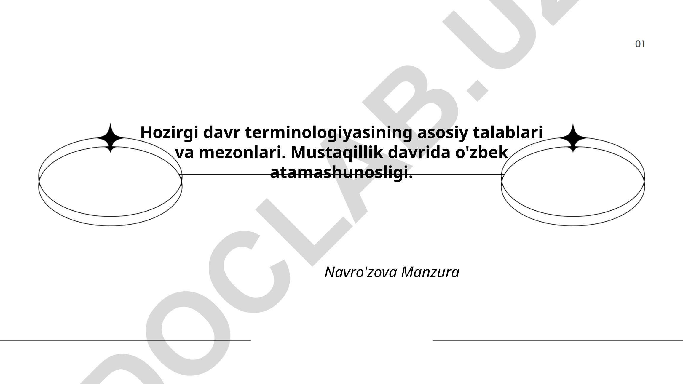Hozirgi davr terminologiyasining asosiy talablari va mezonlari
