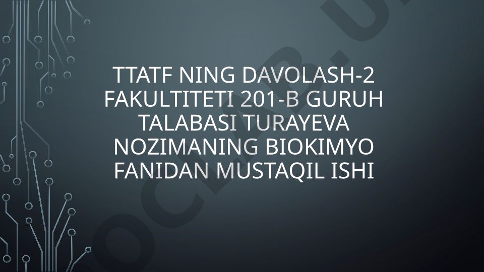 Oshqozon suyuqligi tashxisi va antatsid preparatlarni qo'llashning biokimyoviy asoslari