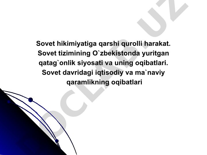Sovet hokimiyatining O'zbekistondagi qatag'onlik siyosati va totalitar tizim
