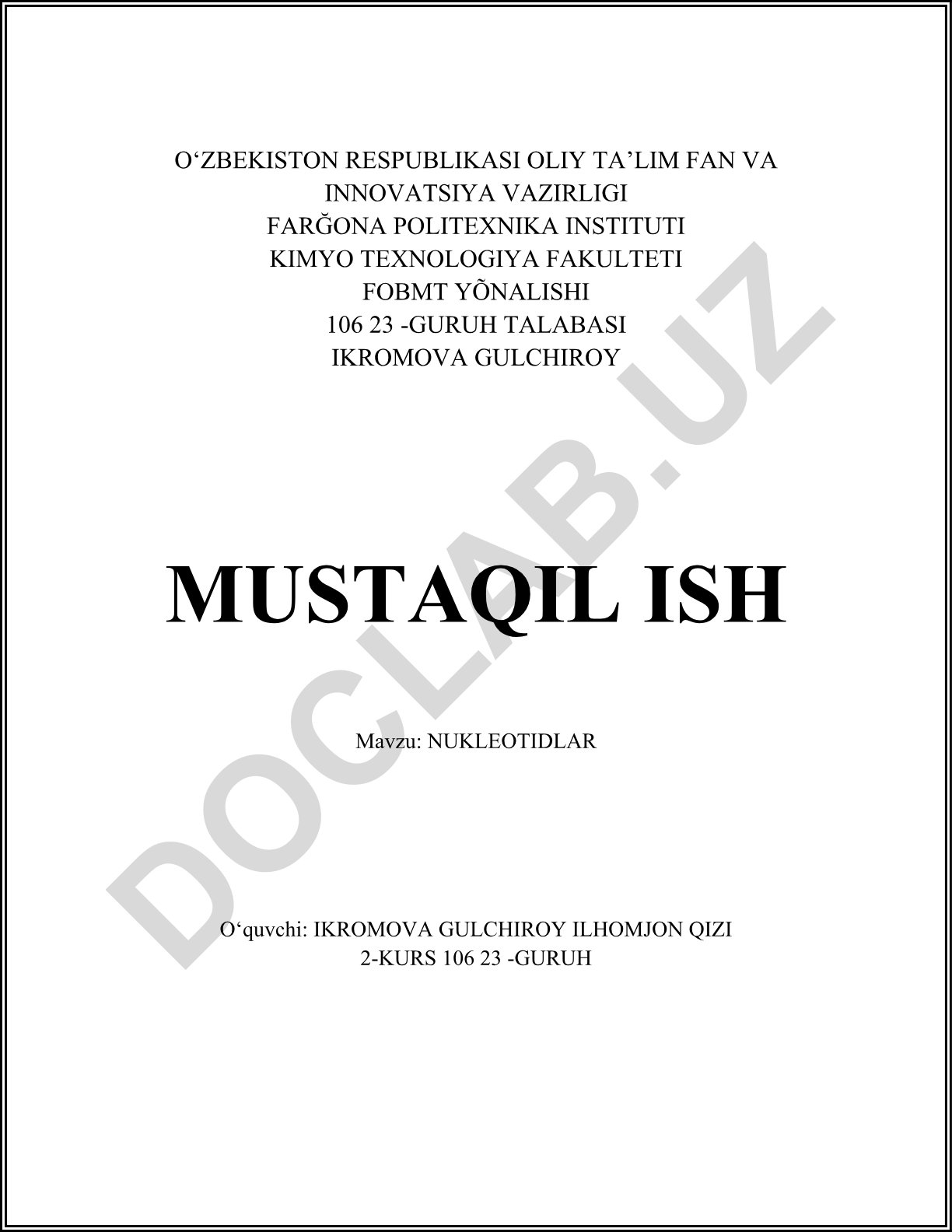 Nukleotidlar
