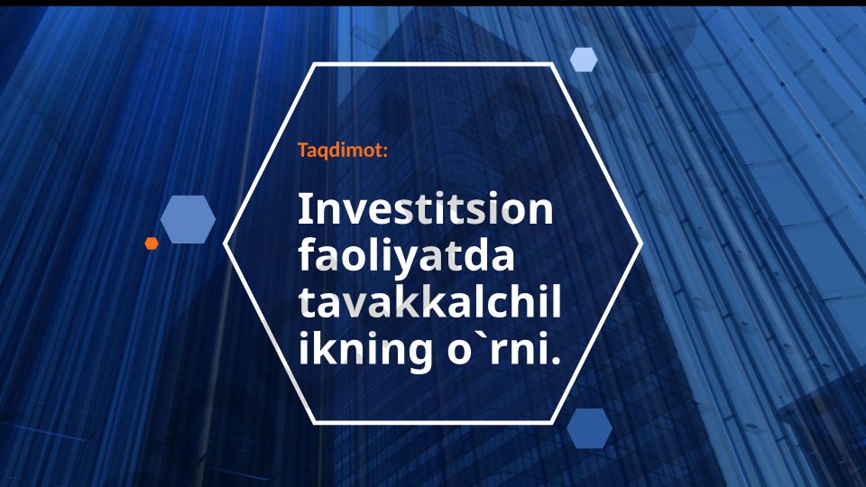 Investitsion faoliyatda tavakkalchilikning o'rni