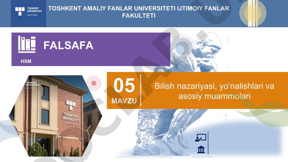 Bilish nazariyasi, yo‘nalishlari va asosiy muammolari