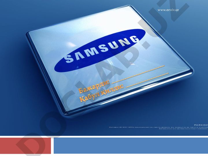 Samsung Group kompaniyasi haqida ma'lumot