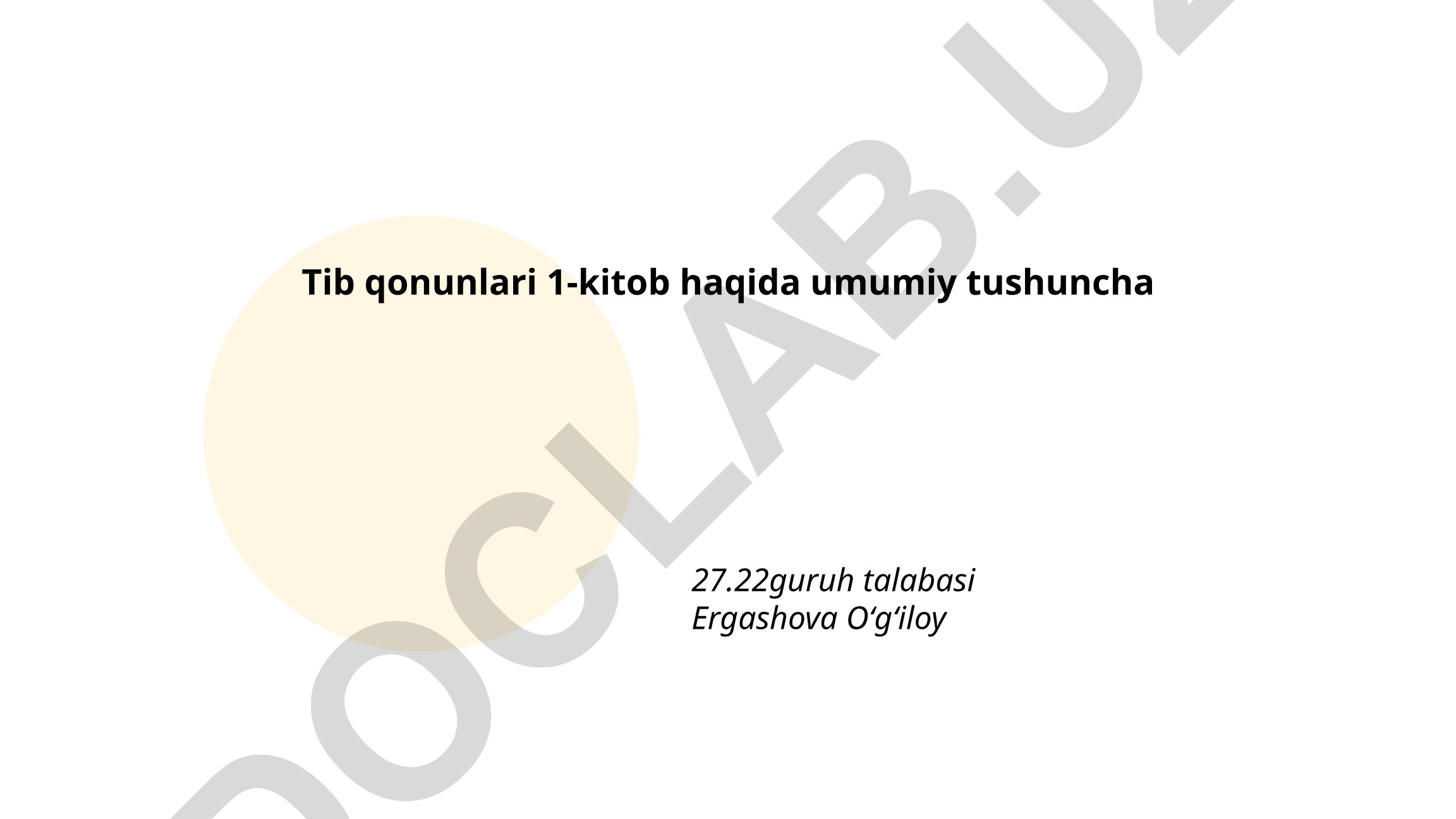 Ibn Sino Tib qonunlari 1-kitob haqida umumiy tushuncha