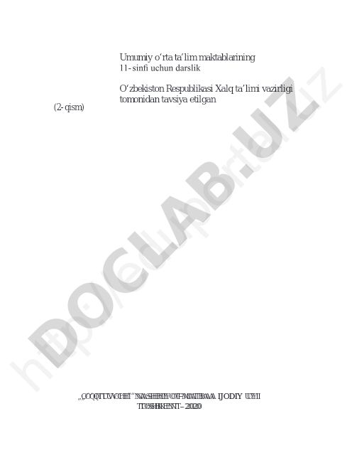 11-sinf uchun ona tili va adabiyot darsligi