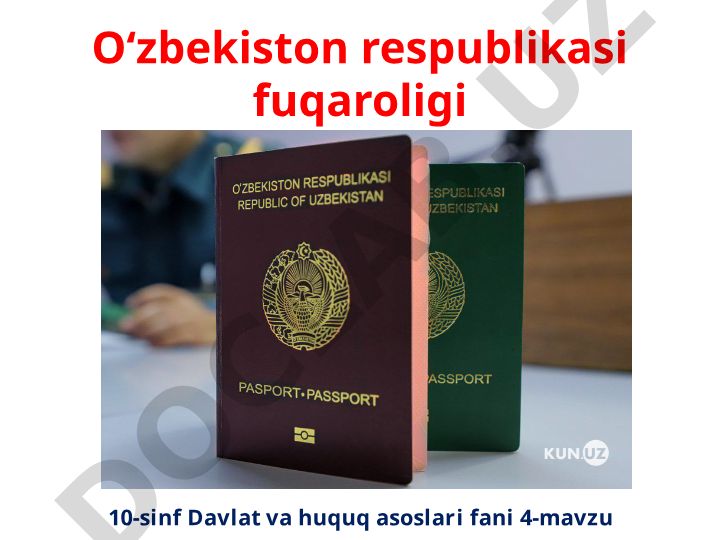 Fuqarolarning huquqiy holati
