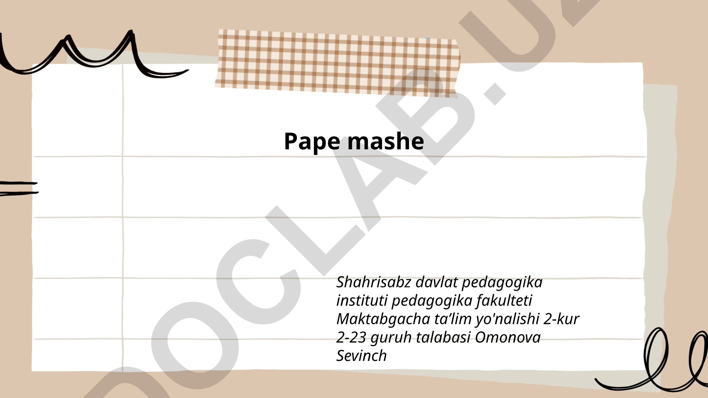 Papye-mashe san'ati tarixi va texnikasi