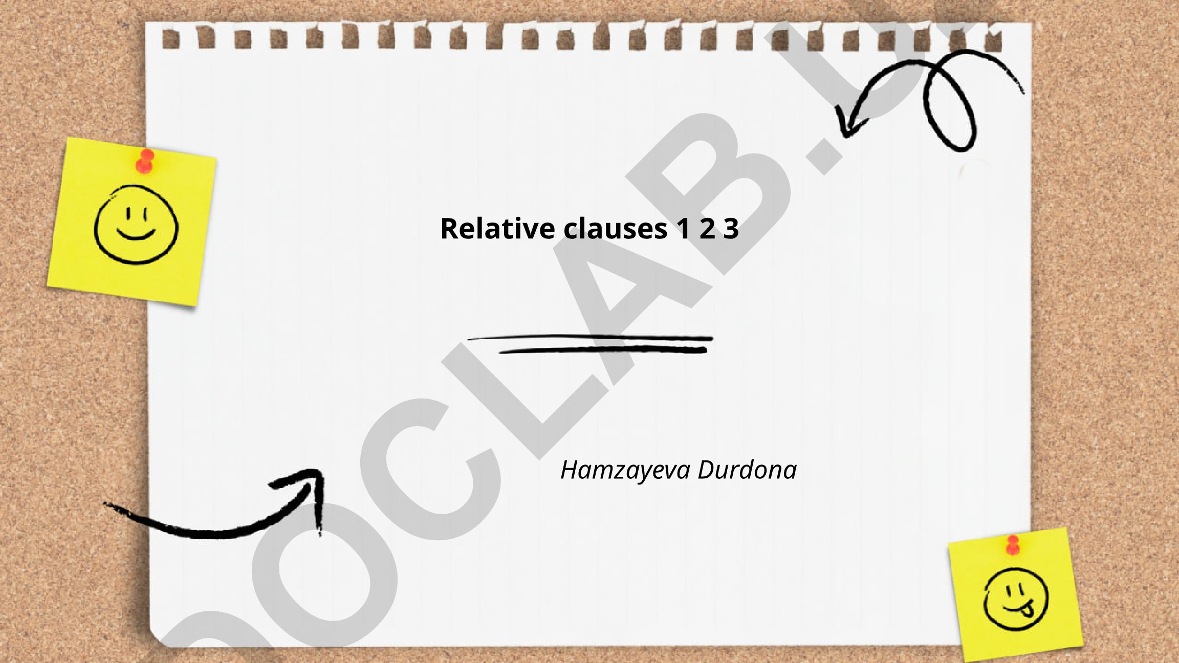 Defining va non-defining relative clauses