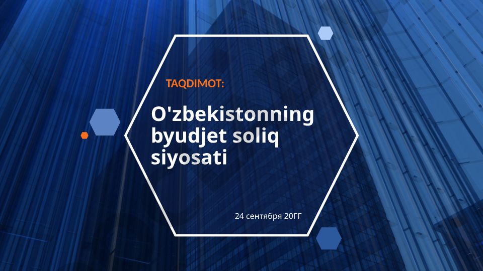 O'zbekistonning byudjet soliq siyosati
