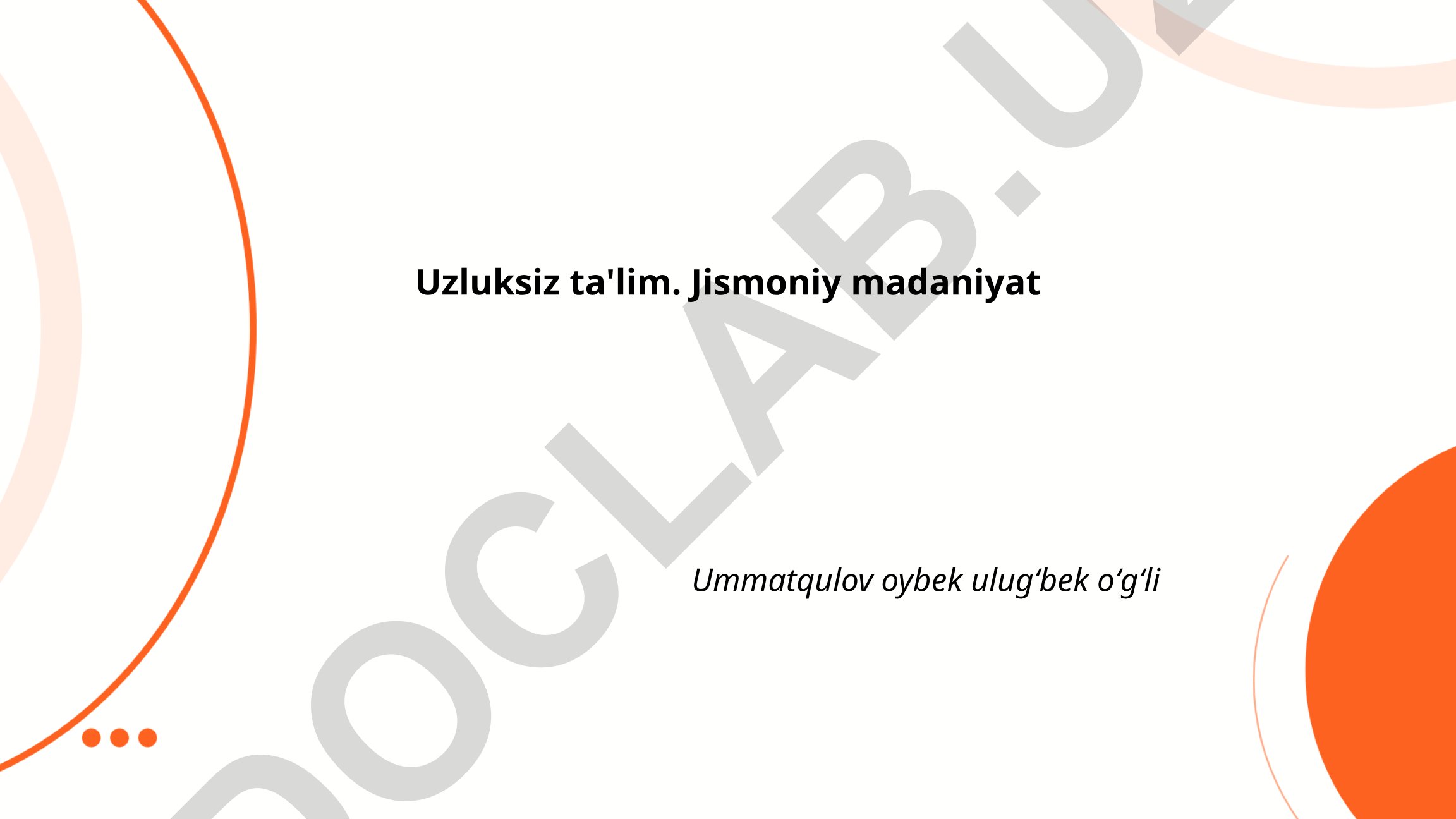 Uzluksiz ta'lim tamoyillari va jismoniy madaniyat