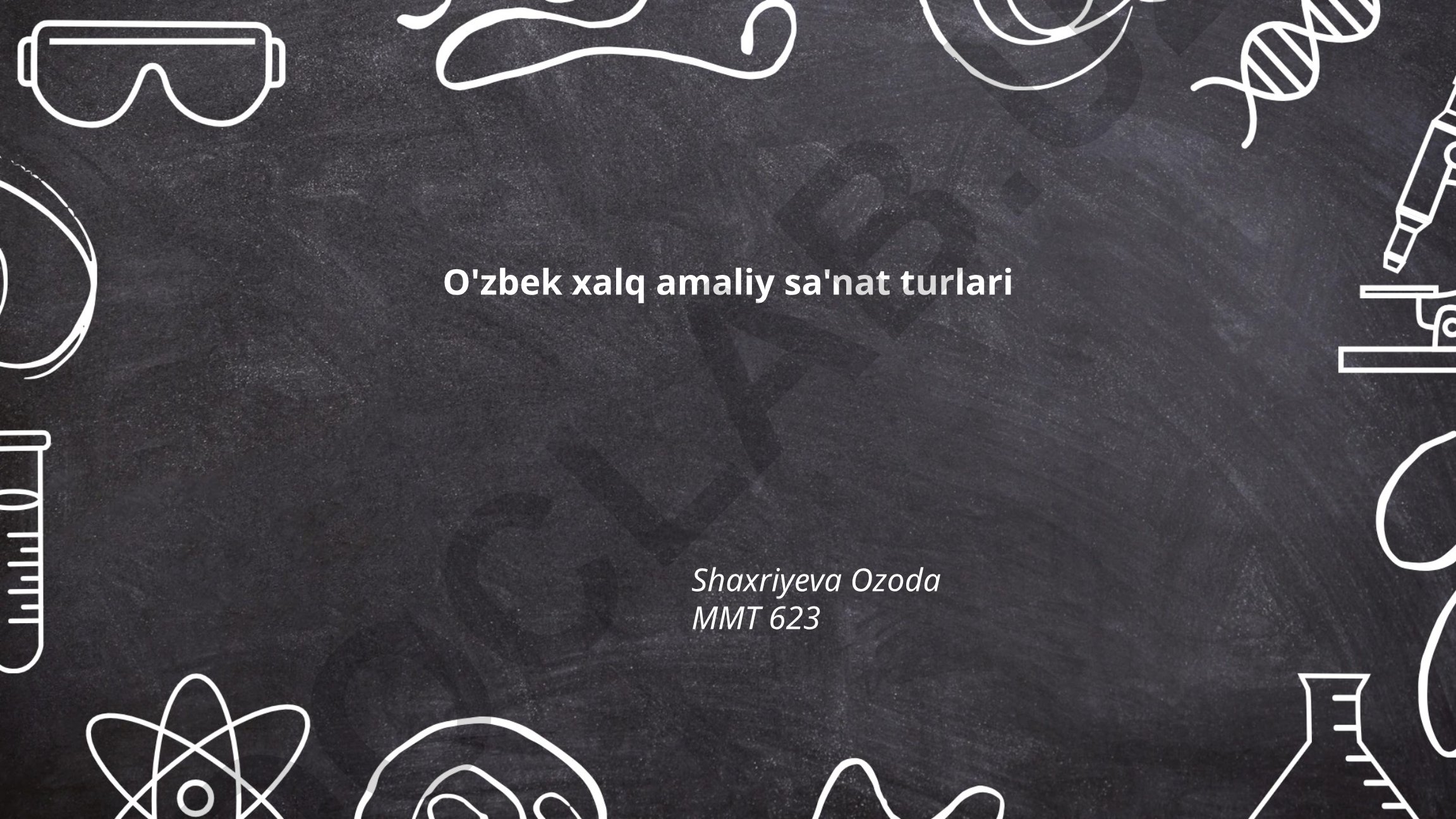 O'zbek xalq amaliy san'at turlari