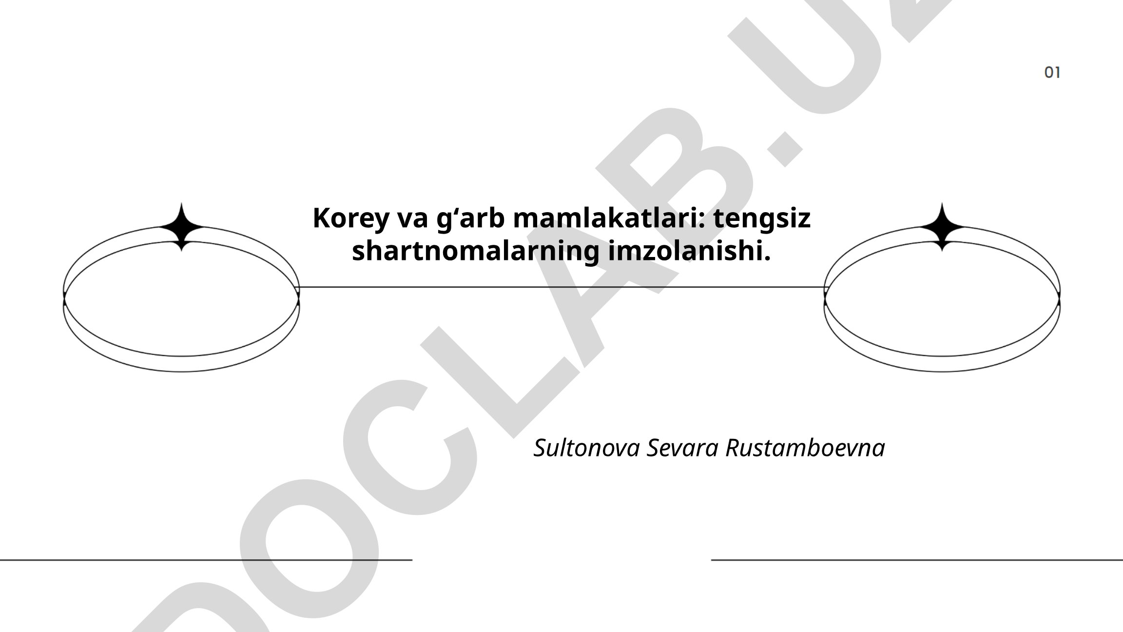 Korey va gʻarb mamlakatlari: tengsiz shartnomalarning imzolanishi