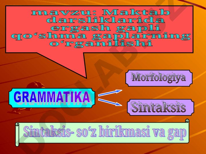 Ona tili grammatikasi va gap bo'laklari