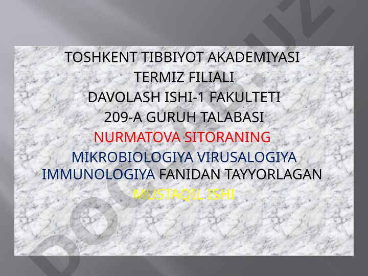 Atipik mikobakteriyalar va ularni amaliyotdagi ahamiyati