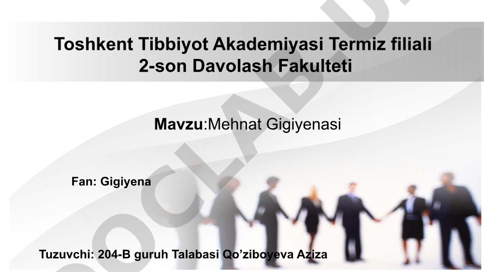 Mehnat Gigiyenasi