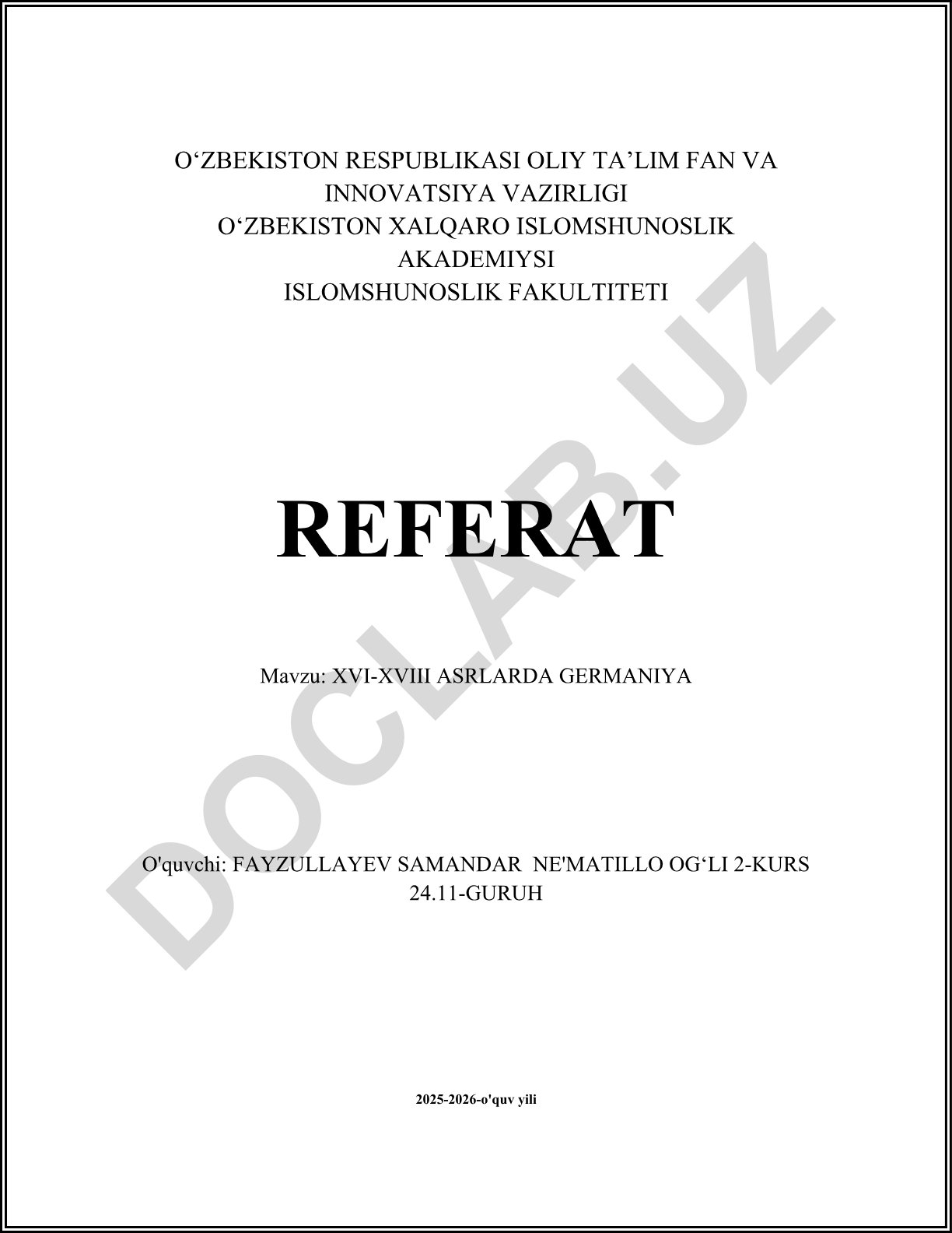 XVI-XVIII asrlarda Germaniya