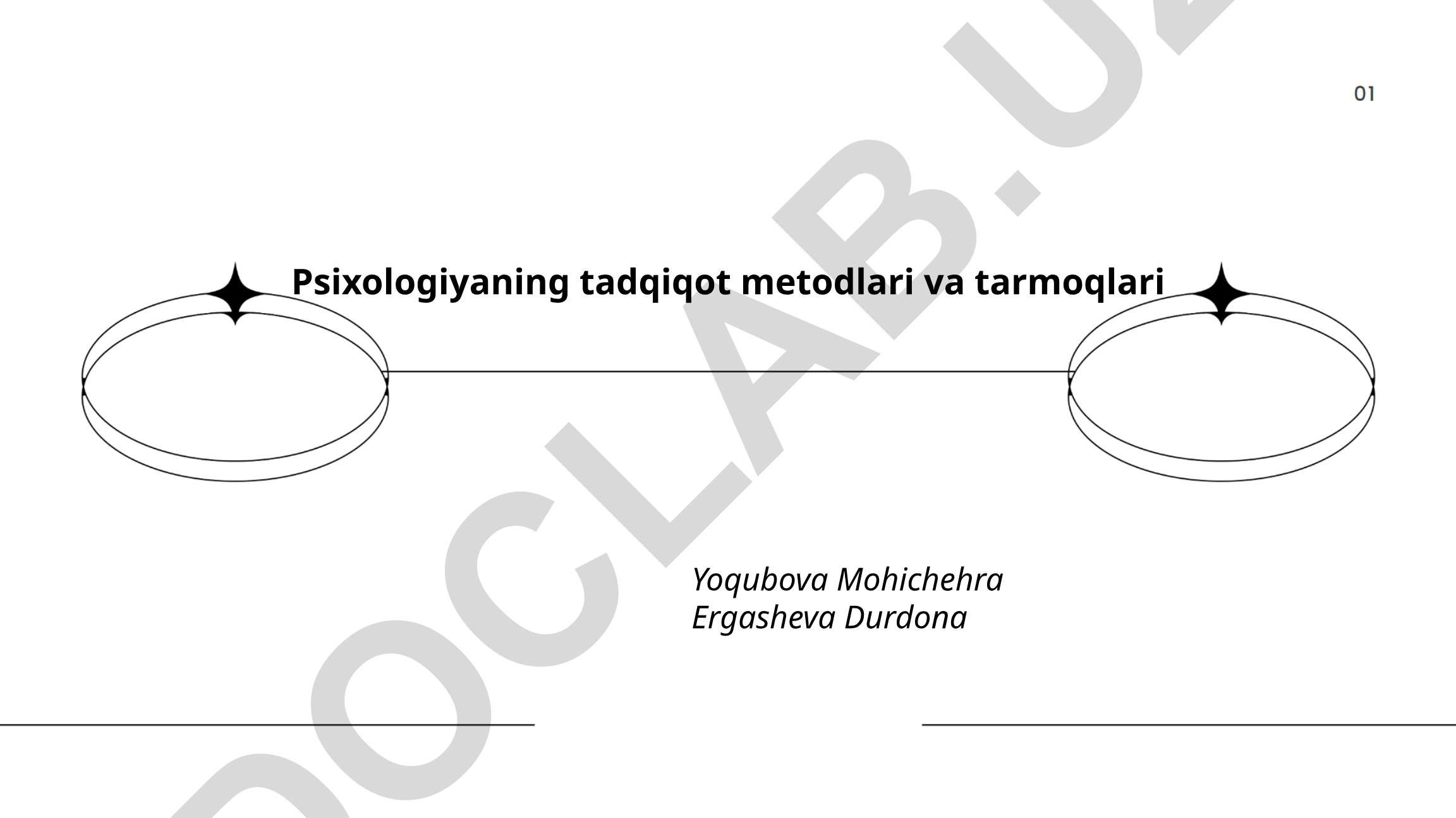 Psixologiyaning tadqiqot metodlari va tarmoqlari