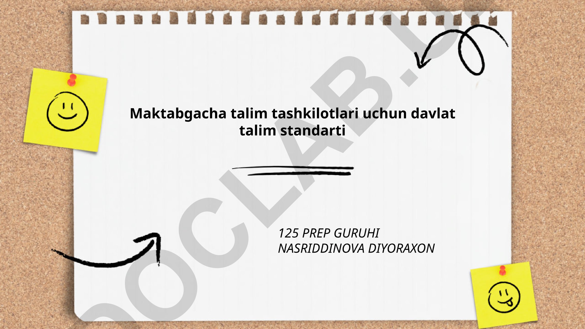Maktabgacha talim tashkilotlari uchun davlat talim standarti