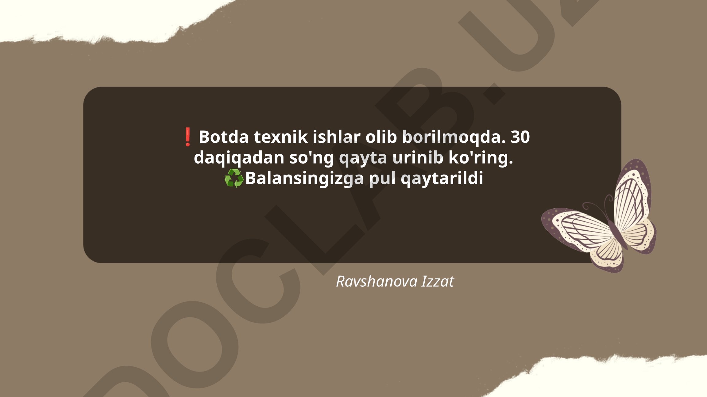 Botda texnik ishlar sabablari va jarayonlari