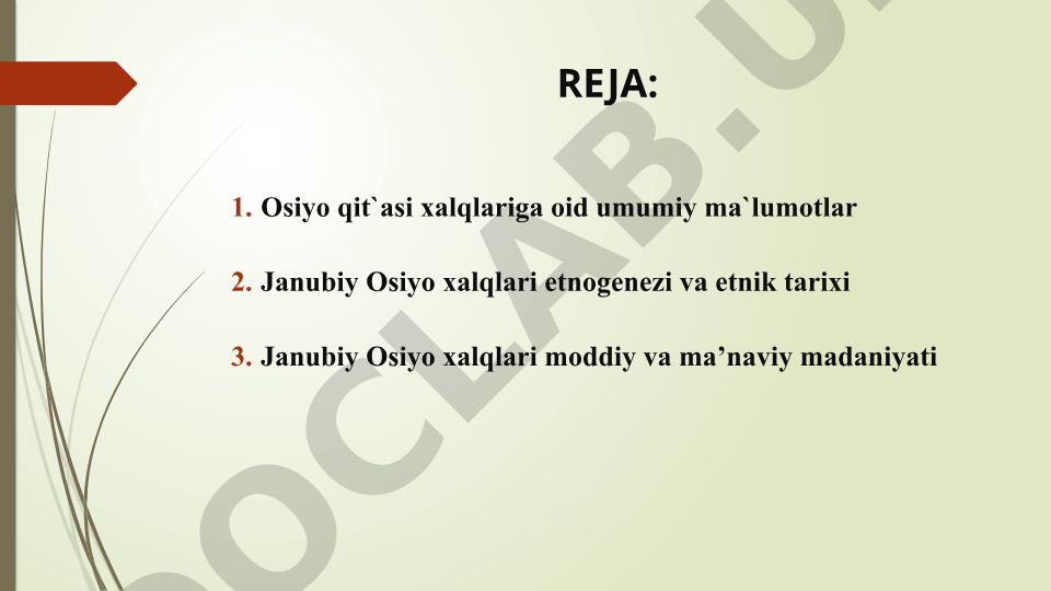 Osiyo qit'asi xalqlari va madaniyati
