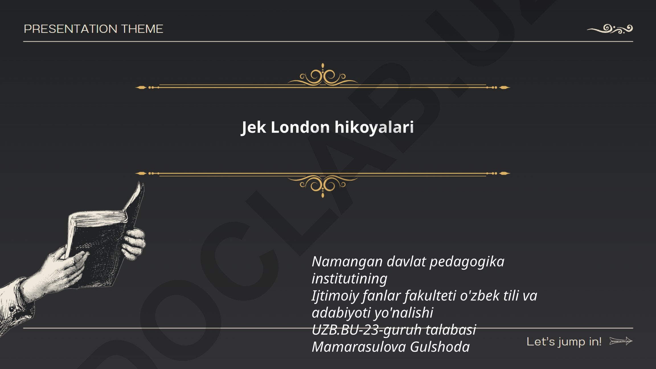 Jek Londonning hayoti, ijodiy faoliyati va "Oq qutb" hikoyasi
