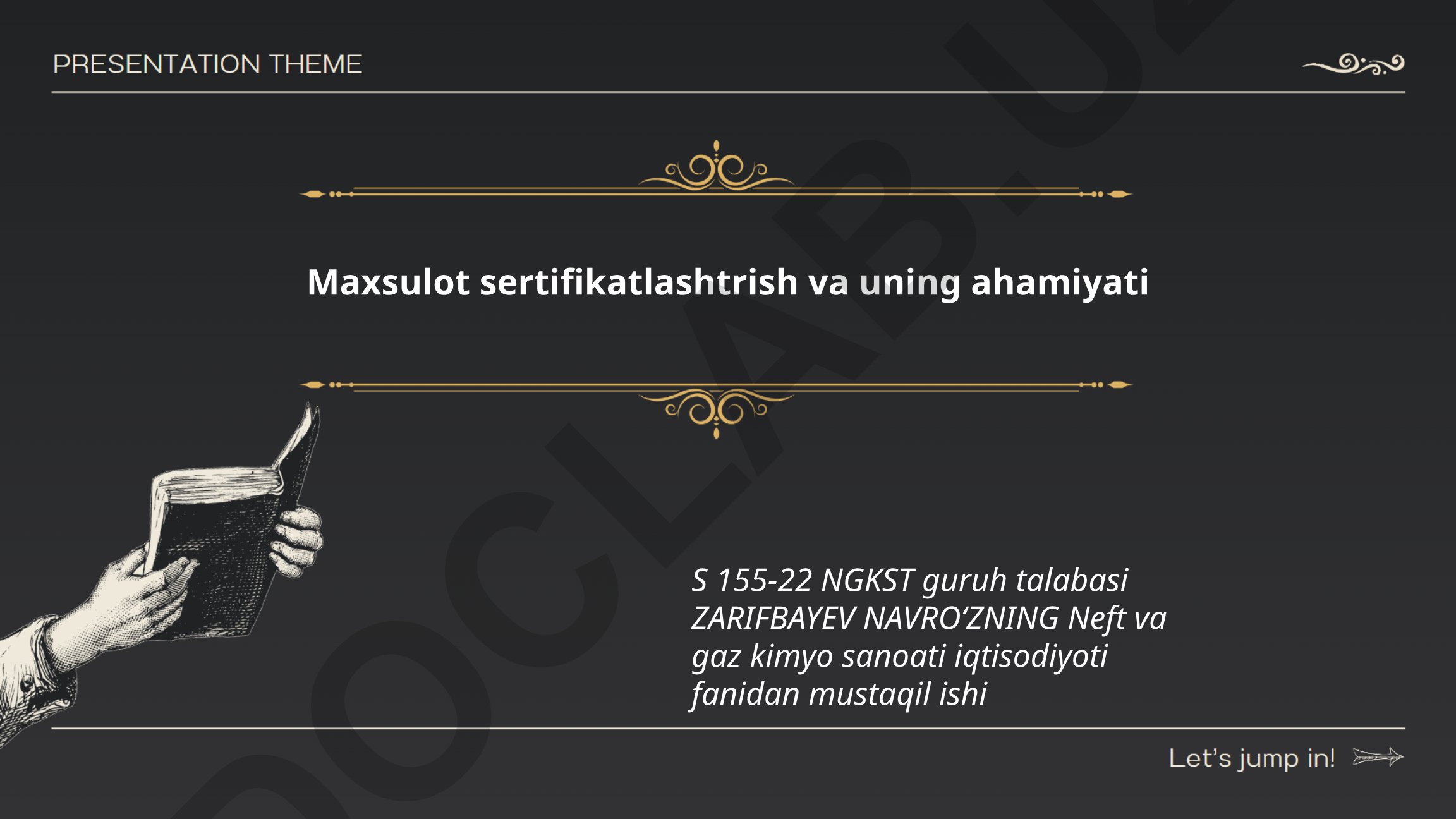 Maxsulot sertifikatlashtirish va uning ahamiyati