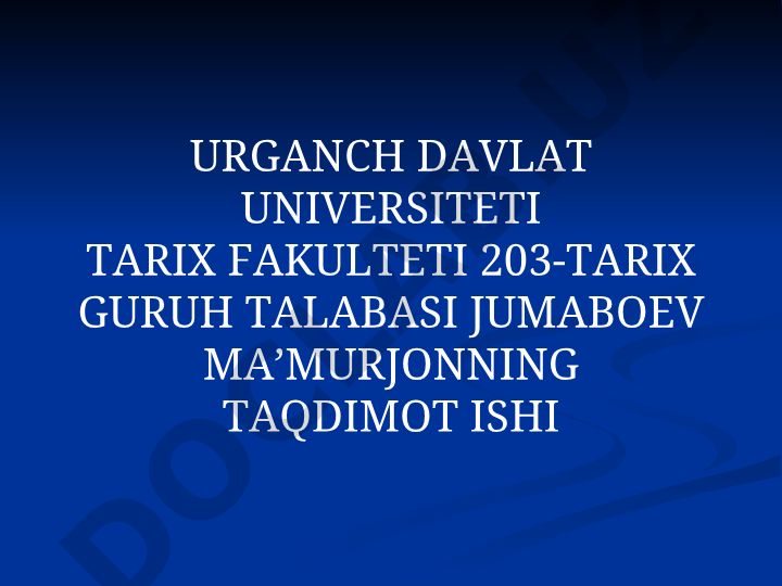 Amir Temur va Temuriylar davlati