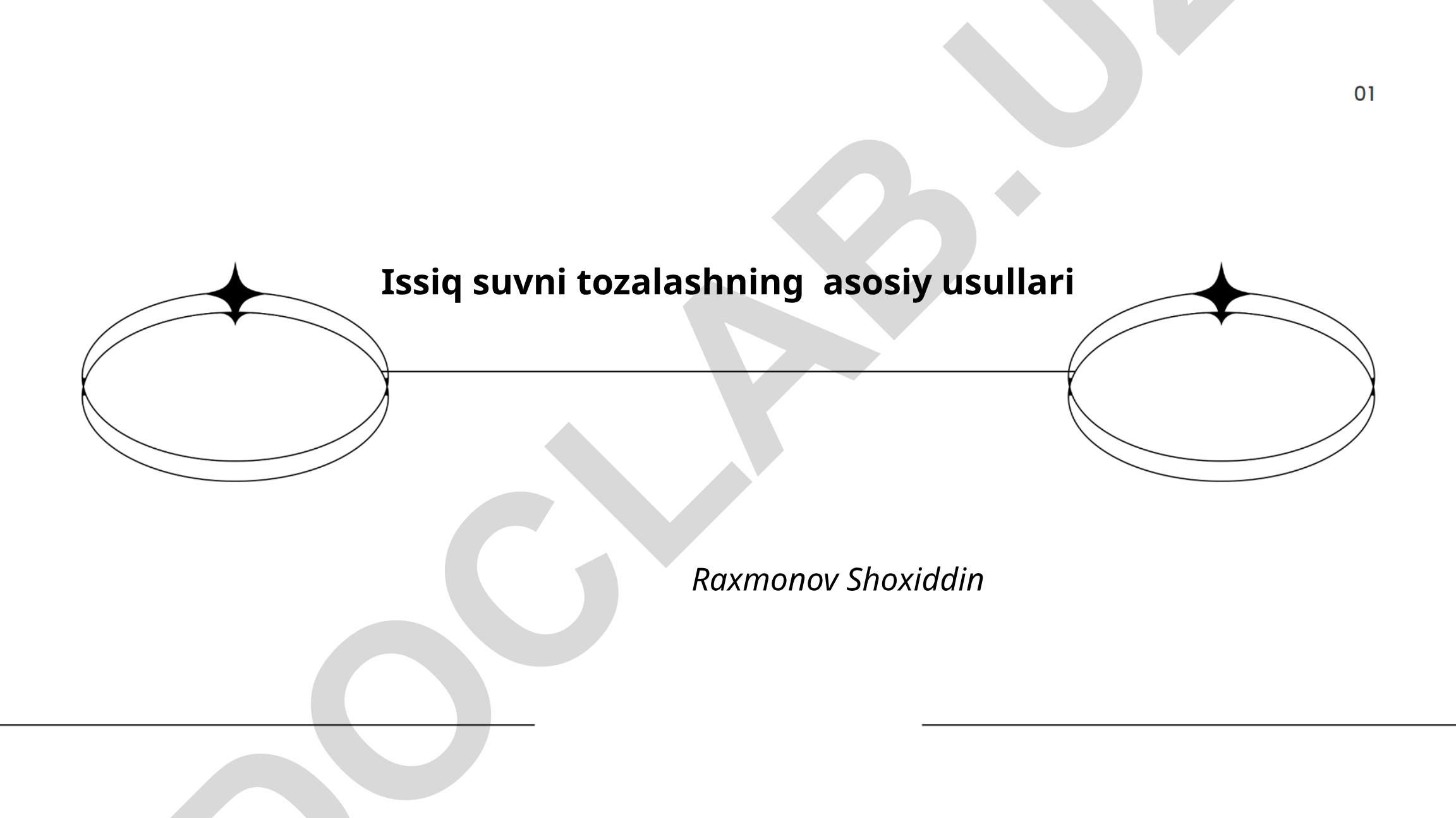 Issiq suvni tozalashning asosiy usullari